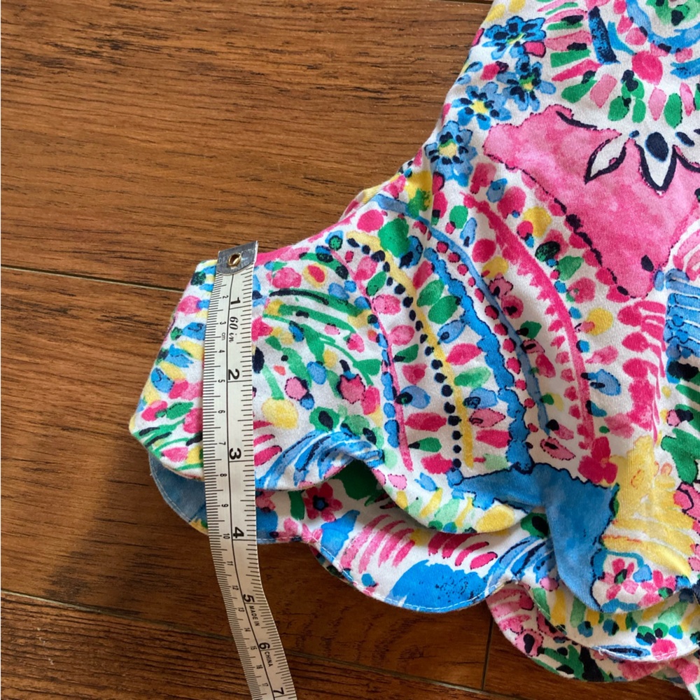 Crown & Ivy Shorts Size 10 scalloped hem Women’s Pink Blue Casual Summer Beach - Picture 8 of 8
